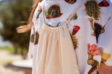 ШКОЛЬНЫЙ РЮКЗАК 37x41см ЭКРУ Хлопок 220г BARCELONA Natural TOURIST