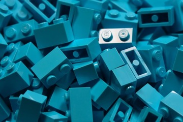 Lego medium azure lazurowy klocek 1x2 3004 20szt