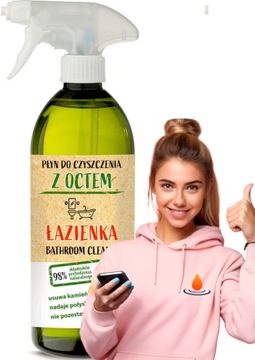 Naturalny Płyn 0,75l z octem- czyszczenie łazienki GOLD DROP eco