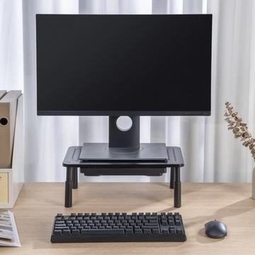 ПОДСТАВКА ДЛЯ МОНИТОРА НОУТБУКА РЕГУЛИРУЕМАЯ ЧЕРНАЯ ПОЛКА ПОДСТАВКА ДЛЯ СТОЛА