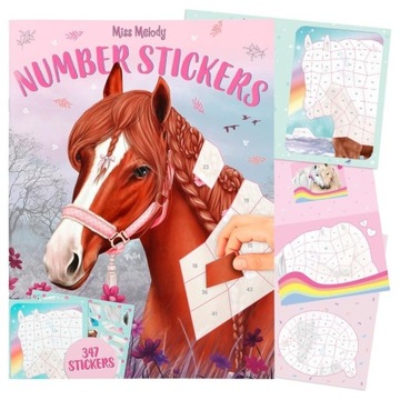 Naklejki Puzzle z Numerkami Konie koń Miss Melody