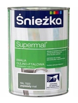 Emalia Olejno-Ftalowa Supermal Popielaty Mat 0,8L