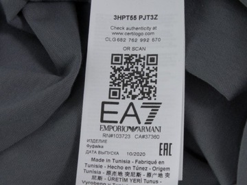 EA7 Emporio Armani t-shirt męski, szary, XL