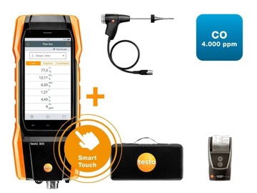 Analizator spalin Testo 300 z drukarką Bluetooth, 24 msc