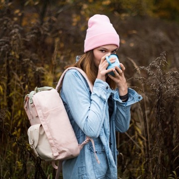 Czapka Damska Szafirowa Podwijana Beanie Młodzieżowa Zimowa Casual