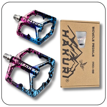 ПЛАТФОРМА АЛЮМИНИЕВЫЕ ВЕЛОСИПЕДНЫЕ ПЕДАЛИ 3 ПОДШИПНИКА МАШИНА/СВЕТ HAKURI