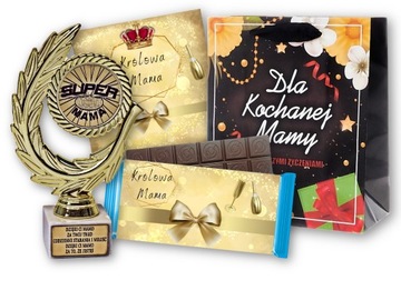 Gotowy PREZENT na Dzień Mamy, Matki - Zestaw Statuetka + Czekolada