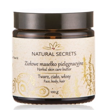 NATURAL SECRETS ZIOŁOWE MASEŁKO PIELĘGNACYJNE TWARZ CIAŁO WŁOSY 100G
