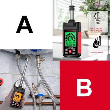 DETEKTOR WYCIEKÓW GAZU DŁUGA TELESKOPOWA SONDA METAN PROPAN BUTAN CO ALARM