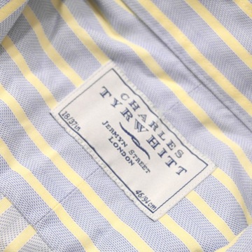 CHARLES TYRWHITT _ ELEGANCKA W PASKI KOSZULA Z LOGO _ XXXL