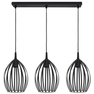 LAMPA WISZĄCA PODŁUŻNA POTRÓJNA BRYLANT DŁUGI LOFT