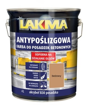 LAKMA AKRYBET B30 Farba do Betonu Posadzki Akrylowa Mat Trwała Beżowa 4L