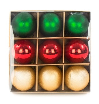 BOMBKI ZAWIESZKI OZDOBY CHOINKOWE KULE 6CM ŚWIĘTA