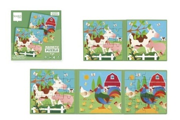 Puzzle magnetyczne Książka Podróżna Farma 40 el.