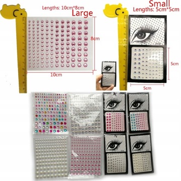 35 Colors Eyes Face Rhinestone Sticker Glitte