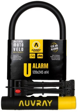 ZAPIĘCIE U-LOCK ALARM 128X245 BOLEC 14MM AUVRAY