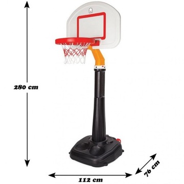 WOOPIE Большой баскетбольный мяч с регулировкой 15 градусов, 280 см для Real Ball