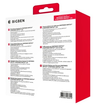 Наушники BigBen SWITCH для консоли V.1 PINK/GREEN