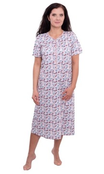 Koszula nocna krótki rękaw, rozpinana4 guziki,3xl