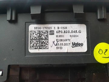 PANEL KLIMATIZACE SEAT IBIZA 6P0820045G EVROPA