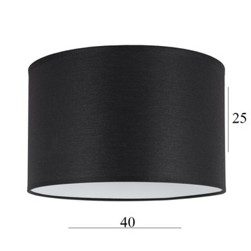 ABAŻUR do lampy podłogowej czarny walec 14W 40/25 klasyczny czarny abażurek