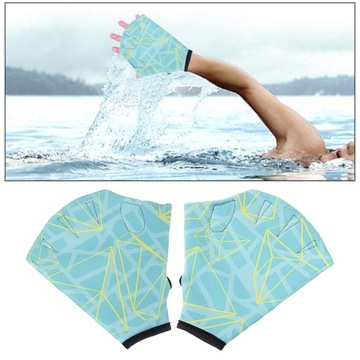 Nylonowe Rękawiczki Pływackie Aqua Aerobik Zielone M