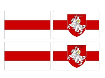 Naklejki Flaga Wolna Białoruś Pogoń na auto moto