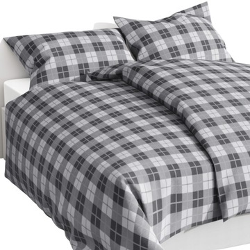POŚCIEL BAWEŁNA KOMPLET 160x200 + POSZEWKA 2SZT 70x80 CM DWUSTRONNA GRUBA