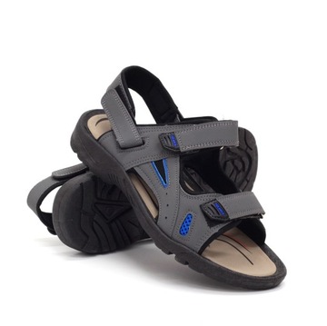 SANDAŁY MĘSKIE SPORTOWE KLAPKI REGULACJA NA RZEP