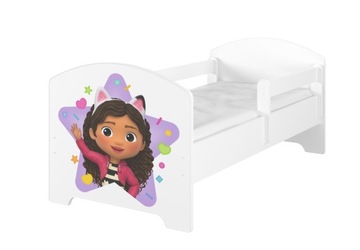 Łóżko dziecięce OSKAR 140X70 + materac + szuflada GABBY'S DOLLHOUSE
