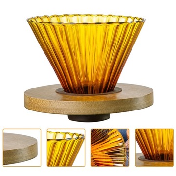 Держатель конуса Стеклянный фильтр для кофе Металлическая воронка