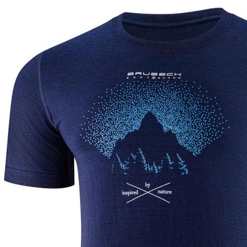 Koszulka turystyczna T-shirt oddychający w góry do trekkingu merino BRUBECK