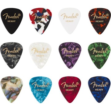 FENDER zestaw 12 kostek 351 Shape Heavy TWARDE
