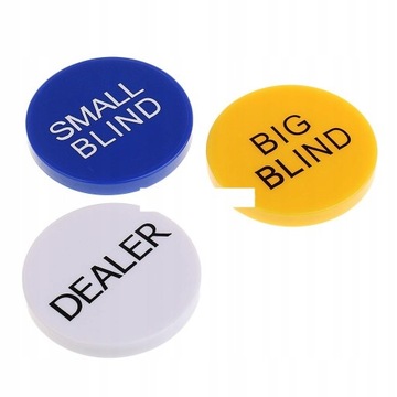 żetony poker small big blind dealer