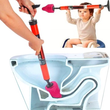PRZEPYCHACZ DO UDRAŻNIANIA RUR KANALIZACJI POMPKA PISTOLET WC SYFONÓW ZLEWU
