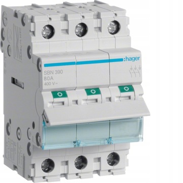 Modułowy rozłącznik izolacyjny 3P 100A 400V Hager