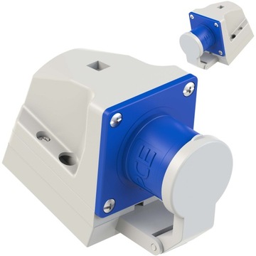 Wtyczka odbiornikowa z klapką 16A 3P 230V 6h IP44