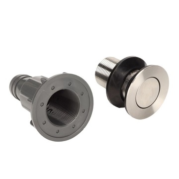 2X ПРОБКА CLICK-CLACK С ПЕРЕЛИВОМ, КРУГЛАЯ, СЕРЕБРЯНАЯ