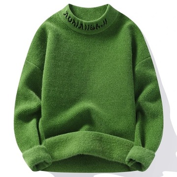 Sweter Kaszmirowy bawełniany męski zimowy gruby ciepły w nowym stylu mę