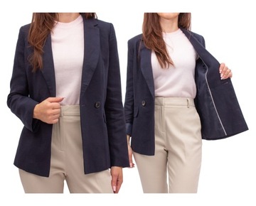 marynarka DAMSKA ELEGANCKA żakiet granatowy M 38