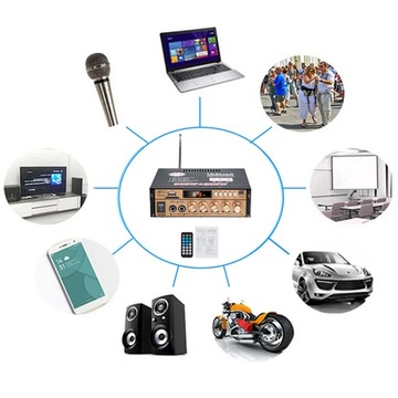 ЦИФРОВОЙ HI-FI СТЕРЕОУСИЛИТЕЛЬ BLUETOOTH ДЛЯ ДОМА ИЛИ АВТОМОБИЛЯ