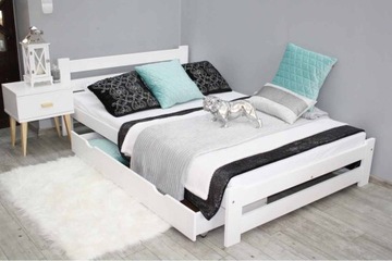 Łóżko drewniane EKO 140x200 białe + stelaż gratis wytrzymałe producent