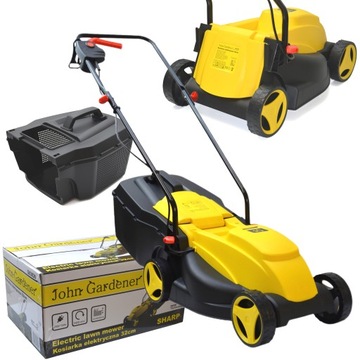 KOSIARKA ELEKTRYCZNA DO TRAWY INDUKCYJNA JOHN GARDENER SHARP 2000W 32CM 30L