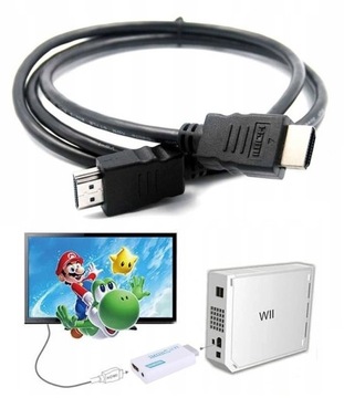 Конвертер HDMI для консоли Wii + кабель HDMI