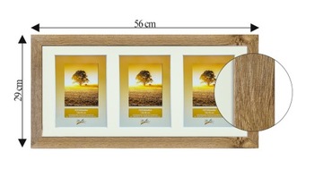 3 РАМКИ ДЛЯ ФОТОГРАФИЙ 13x18 - РАМКИ ДУБ ЛЕФКАС
