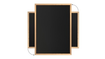 Доска меловая черная 70х50 см, деревянная рама ЭКО.