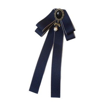 Wstążka Muszka Broszka Bowknot Broszka Pin Koralik Ozdobne muszki Czarne
