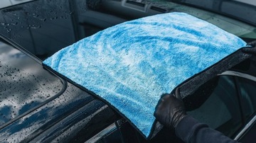 Толстое автомобильное полотенце из микрофибры БОЛЬШОЕ для сушки автомобильной краски K2 Flossy