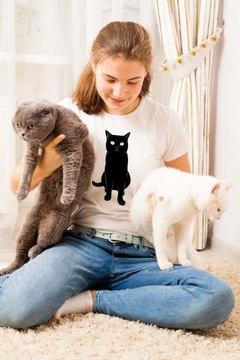 Футболка с черным котом