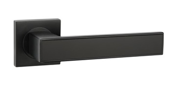 KLAMKA DO DRZWI GABI CZARNA + ROZETA ŁAZIENKOWA WC